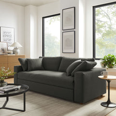 Commix Gray Down Filled Overstuffed Sleeper Sofa - Ornate Home