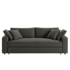 Commix Gray Down Filled Overstuffed Sleeper Sofa - Ornate Home