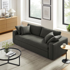 Commix Gray Down Filled Overstuffed Sleeper Sofa - Ornate Home