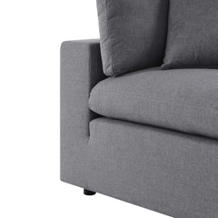 Commix Gray Sunbrella Outdoor Patio Armless Chair - Ornate Home