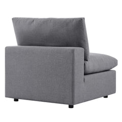 Commix Gray Sunbrella Outdoor Patio Armless Chair - Ornate Home