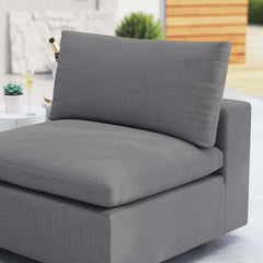 Commix Gray Sunbrella Outdoor Patio Armless Chair - Ornate Home