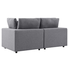Commix Gray Sunbrella Outdoor Patio Loveseat - Ornate Home