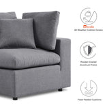 Commix Gray Sunbrella Outdoor Patio Loveseat - Ornate Home