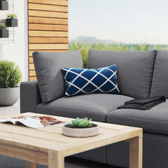 Commix Gray Sunbrella Outdoor Patio Loveseat - Ornate Home