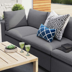 Commix Gray Sunbrella Outdoor Patio Sofa - Ornate Home