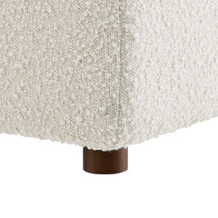 Commix Ivory Down Filled Overstuffed Boucle Fabric Corner Chair - Ornate Home