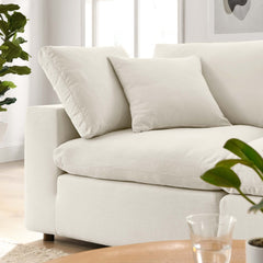 Commix Light Beige 2 Piece Down Filled Overstuffed Sectional Sofa Set - Ornate Home