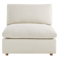 Commix Light Beige 4 Piece Down Filled Overstuffed Sectional Sofa Set - 80x118" - Ornate Home