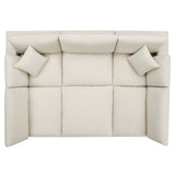 Commix Light Beige 6-Piece Down Filled Overstuffed Sectional Sofa - 80x120" - Ornate Home