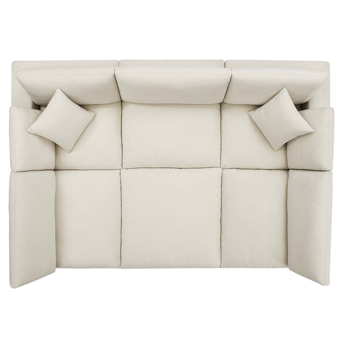 Commix Light Beige 6-Piece Down Filled Overstuffed Sectional Sofa - 80x120" - Ornate Home