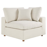 Commix Light Beige 6-Piece Down Filled Overstuffed Sectional Sofa - 80x158" - Ornate Home