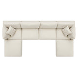 Commix Light Beige 6-Piece Down Filled Overstuffed Sectional Sofa - 80x158" - Ornate Home