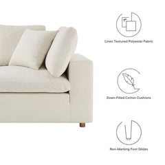 Commix Light Beige 6 Piece Down Filled Overstuffed Sectional Sofa Set - Ornate Home