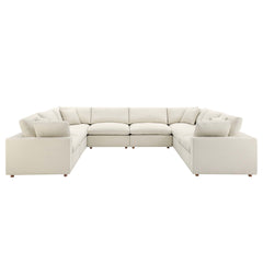 Commix Light Beige 8-Piece Down Filled Overstuffed Sectional Sofa - Ornate Home