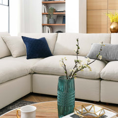 Commix Light Beige 8-Piece Down Filled Overstuffed Sectional Sofa - Ornate Home