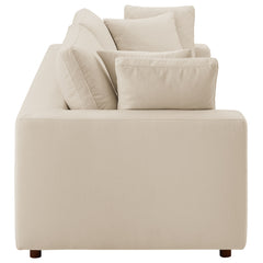 Commix Light Beige Down Filled Overstuffed Sleeper Sofa - Ornate Home