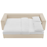 Commix Light Beige Down Filled Overstuffed Sleeper Sofa - Ornate Home