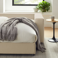 Commix Light Beige Down Filled Overstuffed Sleeper Sofa - Ornate Home