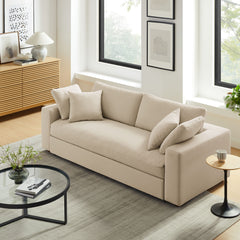 Commix Light Beige Down Filled Overstuffed Sleeper Sofa - Ornate Home