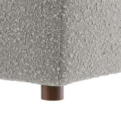 Commix Light Gray Down Filled Overstuffed Boucle Fabric Armless Chair - Ornate Home