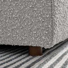 Commix Light Gray Down Filled Overstuffed Boucle Fabric Armless Chair - Ornate Home