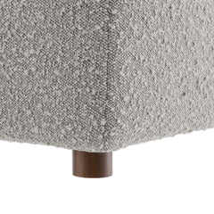 Commix Light Gray Down Filled Overstuffed Boucle Fabric Corner Chair - Ornate Home