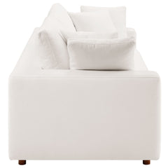 Commix Pure White Down Filled Overstuffed Sleeper Sofa - Ornate Home