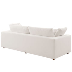 Commix Pure White Down Filled Overstuffed Sleeper Sofa - Ornate Home