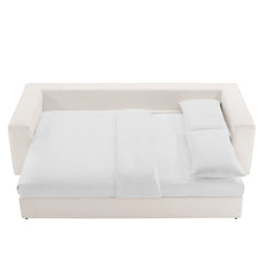 Commix Pure White Down Filled Overstuffed Sleeper Sofa - Ornate Home