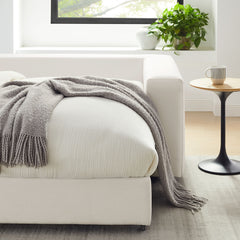 Commix Pure White Down Filled Overstuffed Sleeper Sofa - Ornate Home