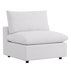 Commix White 5-Piece Outdoor Patio Sectional Sofa - 108x108" - Ornate Home