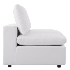 Commix White 5-Piece Outdoor Patio Sectional Sofa - 108x108" - Ornate Home