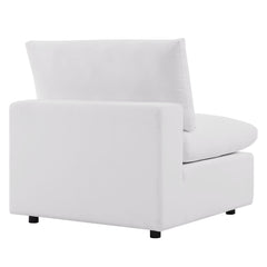 Commix White 5-Piece Outdoor Patio Sectional Sofa - 108x108" - Ornate Home