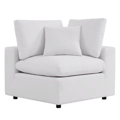 Commix White 5-Piece Outdoor Patio Sectional Sofa - 108x108" - Ornate Home