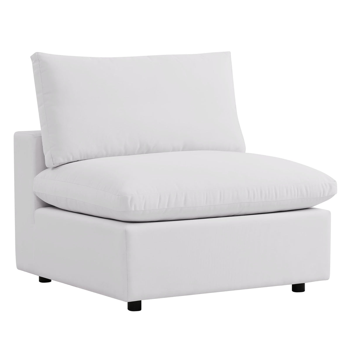 Commix White 5-Piece Outdoor Patio Sectional Sofa - 108x108x24" - Ornate Home