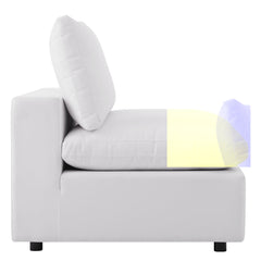 Commix White 5-Piece Outdoor Patio Sectional Sofa - 108x108x24" - Ornate Home