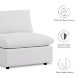 Commix White 5-Piece Outdoor Patio Sectional Sofa - 108x108x24" - Ornate Home
