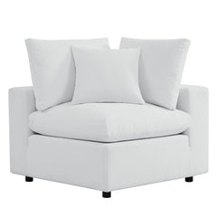 Commix White 5-Piece Sunbrella Outdoor Patio Sectional Sofa - 108x108" - Ornate Home