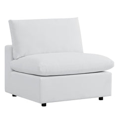 Commix White 5-Piece Sunbrella Outdoor Patio Sectional Sofa - 108x108x24" - Ornate Home