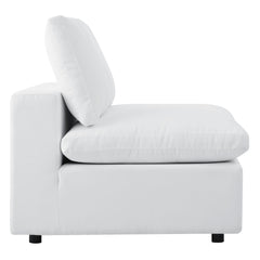 Commix White 5-Piece Sunbrella Outdoor Patio Sectional Sofa - 108x108x24" - Ornate Home
