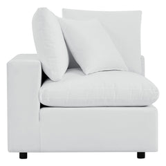 Commix White 5-Piece Sunbrella Outdoor Patio Sectional Sofa - 108x108x24" - Ornate Home