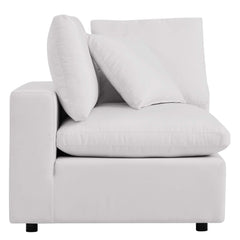 Commix White Overstuffed Outdoor Patio Loveseat - Ornate Home