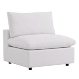 Commix White Overstuffed Outdoor Patio Sofa - Ornate Home