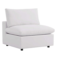 Commix White Overstuffed Outdoor Patio Sofa - Ornate Home
