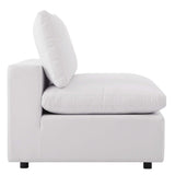 Commix White Overstuffed Outdoor Patio Sofa - Ornate Home