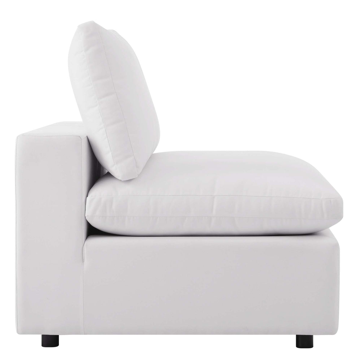 Commix White Overstuffed Outdoor Patio Sofa - Ornate Home