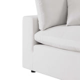 Commix White Overstuffed Outdoor Patio Sofa - Ornate Home