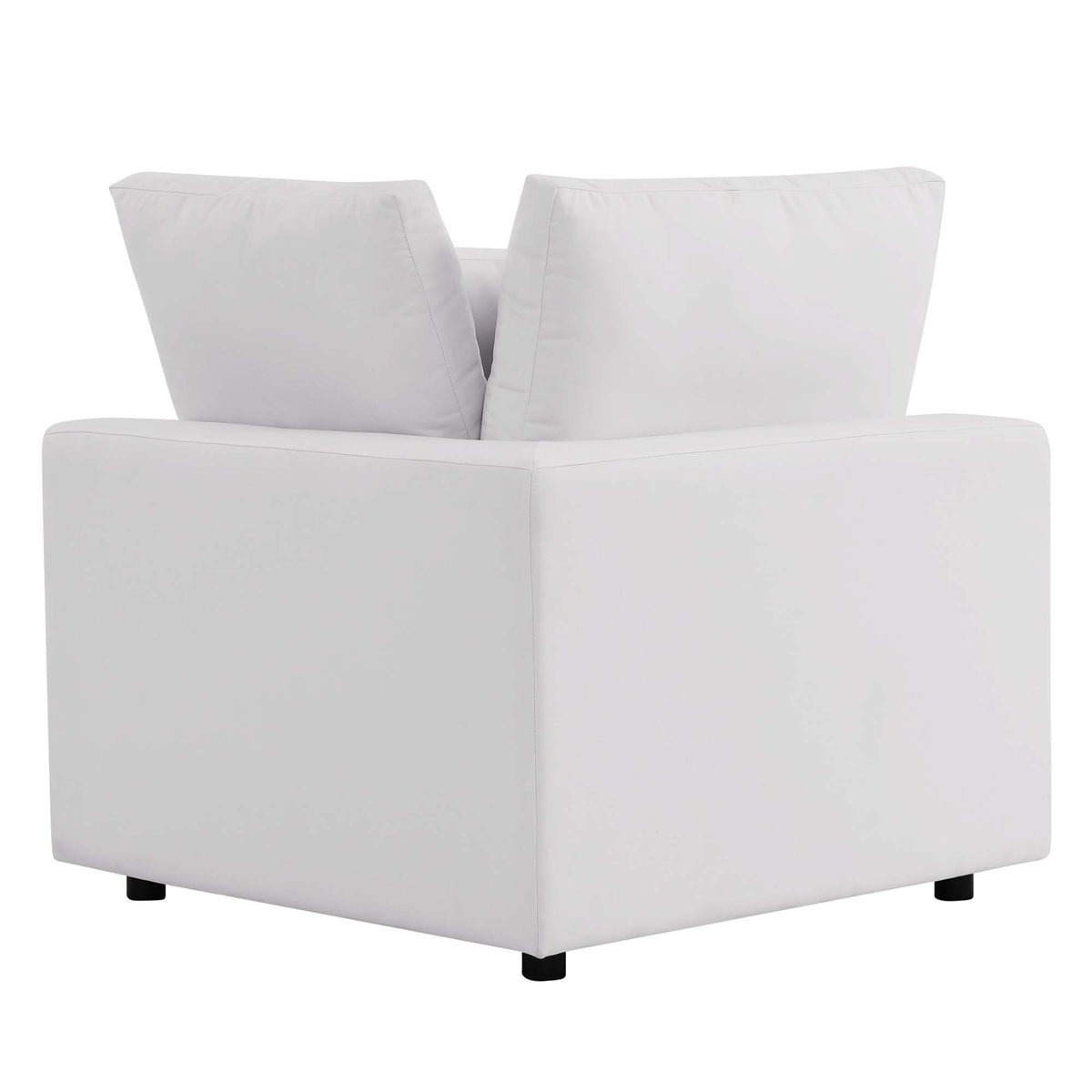 Commix White Overstuffed Outdoor Patio Sofa - Ornate Home