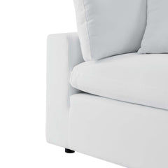 Commix White Sunbrella Outdoor Patio Armless Chair - Ornate Home